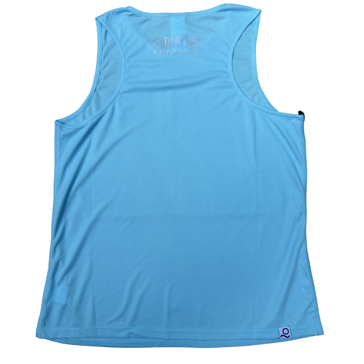 Blue tank top on a white background